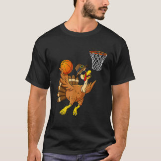 T-shirt Thanksgiving Turquie Joueur de basket-ball Funny G