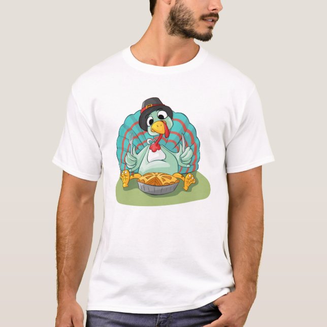 T-shirt Thanksgiving Turquie manger Citrouille tarte (Devant)