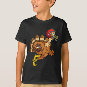 T-shirt Thanksgiving Turquie Runback Football Boys Kid