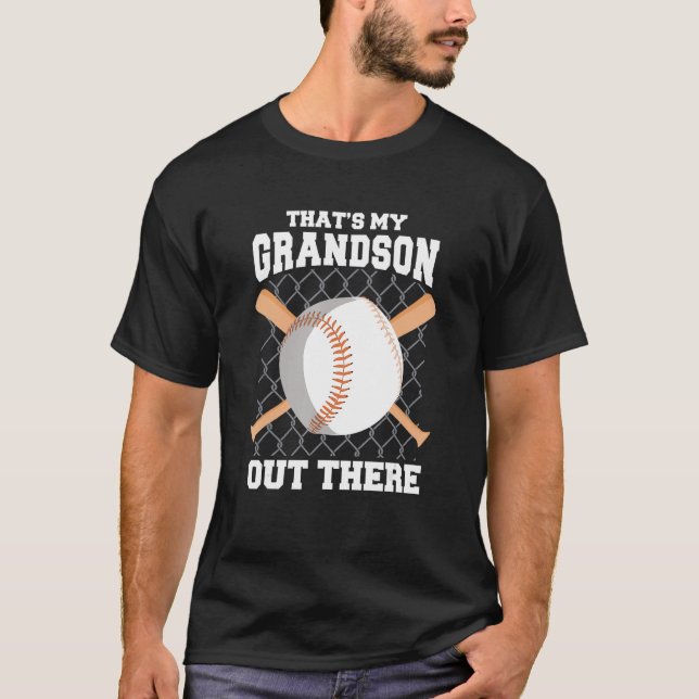 T-shirt That s My Grandson Out There Baseball  Baseball Gr (Devant)