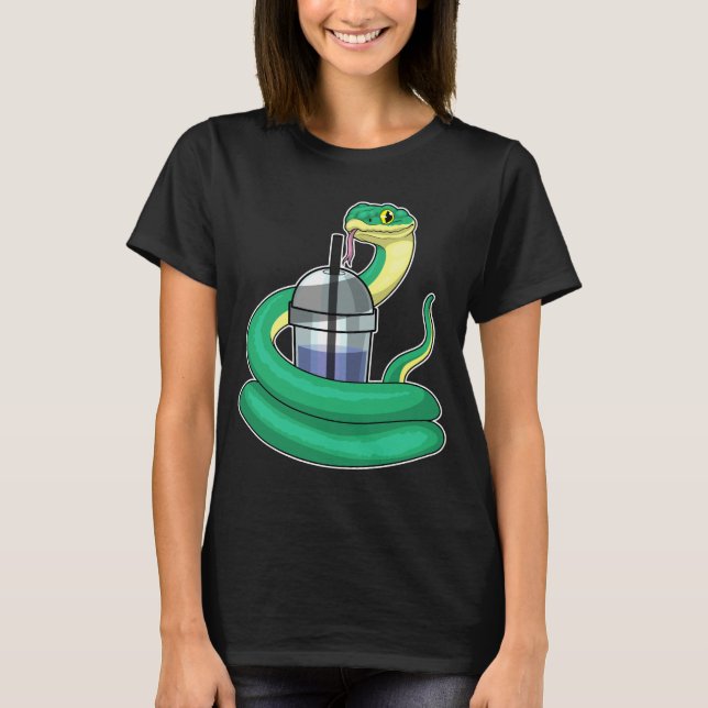 T-shirt Thé à bulle de serpent (Devant)