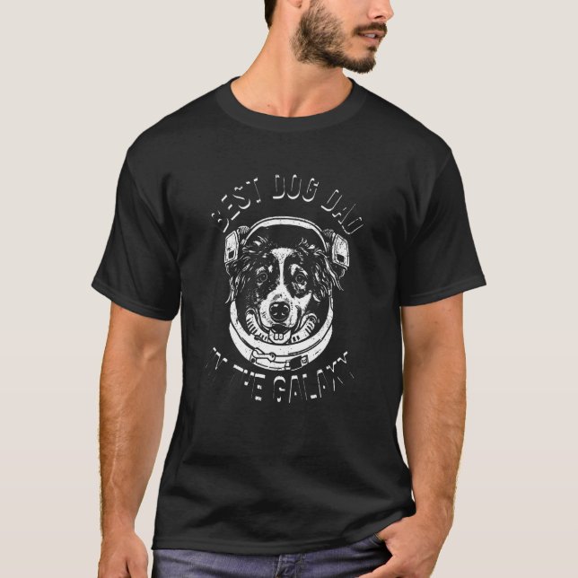 T-shirt The Best Australian Shepherd Dad in the galaxy - A (Devant)