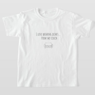 T-shirt The best way to wash dishes