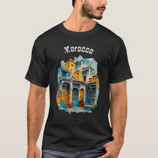T-shirt The Blue Tapestry : Chefchaouen's Classic Elegance