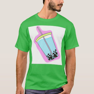 T-shirt Thé Boba bleu