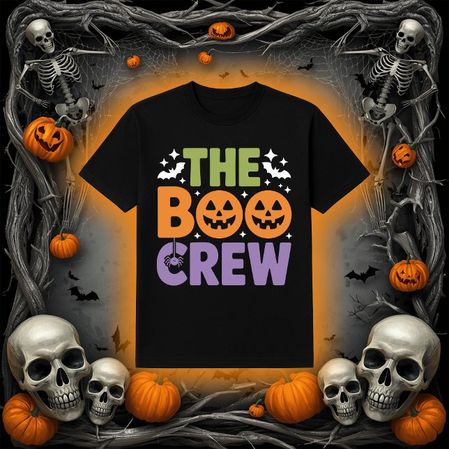 T-shirt The Boo Crew Halloween Jack-O'-Lantern & Spider Gr (Créateur téléchargé)