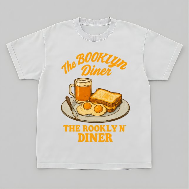 T-shirt The Booklyn Diner Retro Breakfast Bootleg (Créateur téléchargé)