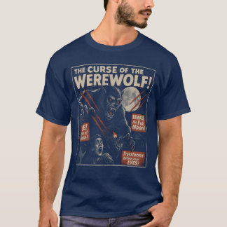 T-shirt The Curse Ofhe Werewolf Movie Poster Halloween vin