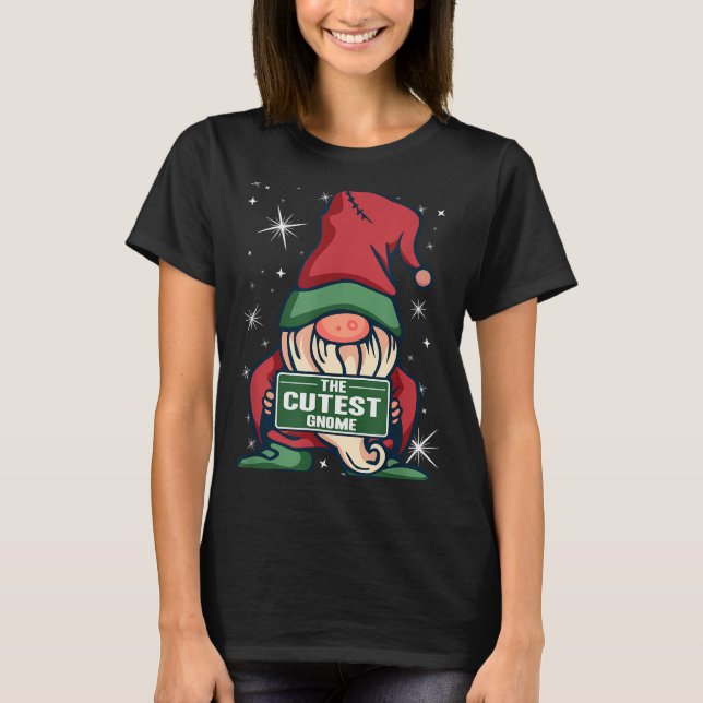T-shirt The Cutest Gnome Xmas Elf Matching Family Christma (Devant)