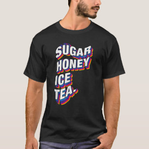 T-shirt Thé de glace au miel sucre amusant 90s Vintage Rét