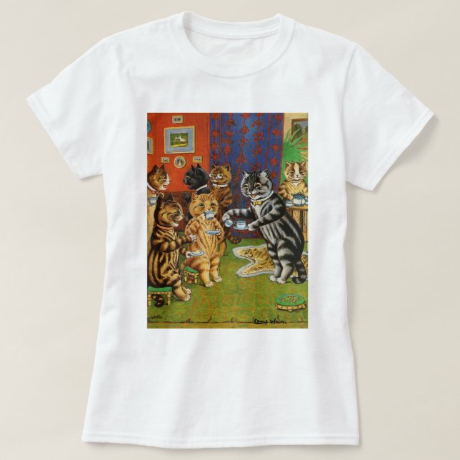 T-shirt Thé de l'après-midi, Louis Wain (Design devant)