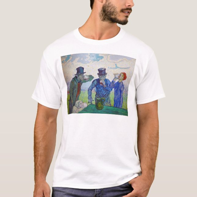 T-shirt The Drinkers par Vincent van Gogh (1890) (Devant)