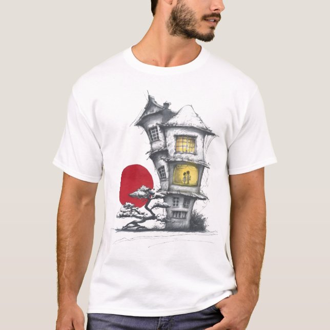 T-shirt The Enchanted House Under the Red Moon (Devant)