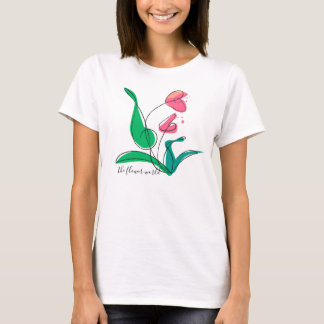 T-shirt the flower line art