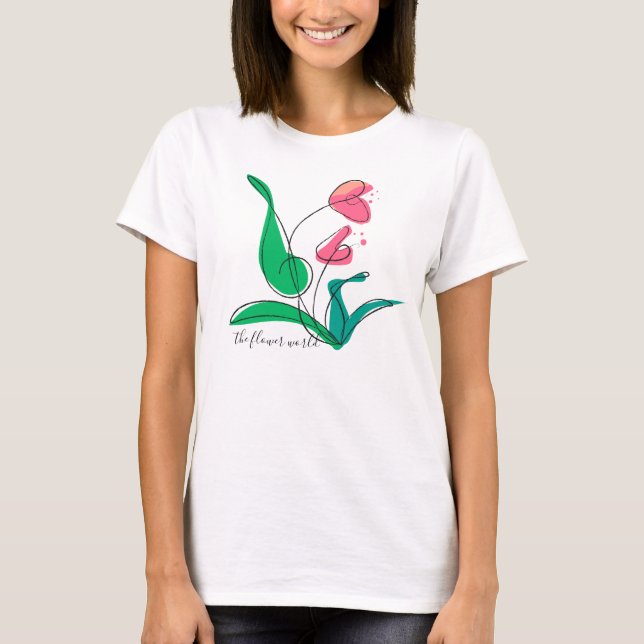 T-shirt the flower line art (Devant)