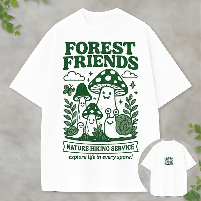 T-shirt The FunGuys Mushroom Cartoon Forest Adventure Duo (Créateur téléchargé)