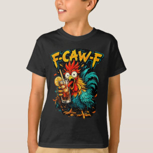 T-shirt Thé glacé F-Caw-F Coq vintage drôle et sarcastique