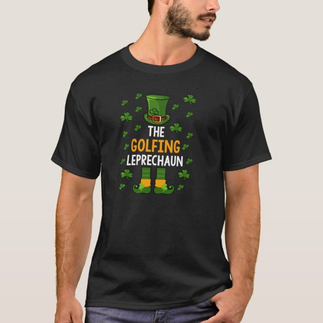 T-shirt The Golfing Shamrock irlandais Saint Paddy (Devant)