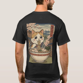 T-shirt "The Grand Meow-ster" Calico Cat Ramen 