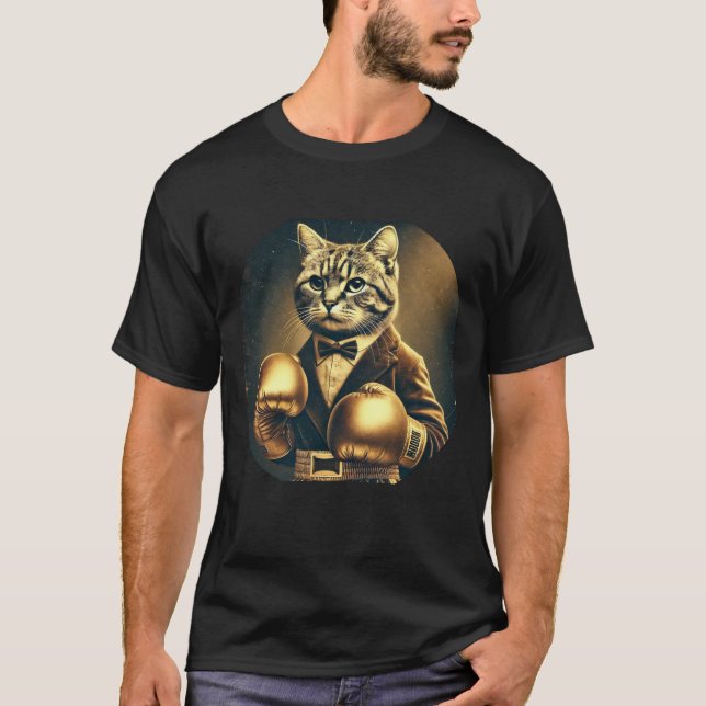 T-shirt The Great Catsby - chat avec gants de boxe (Devant)