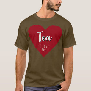 T-shirt Thé Je T'Aime Retro Deep Red Heart