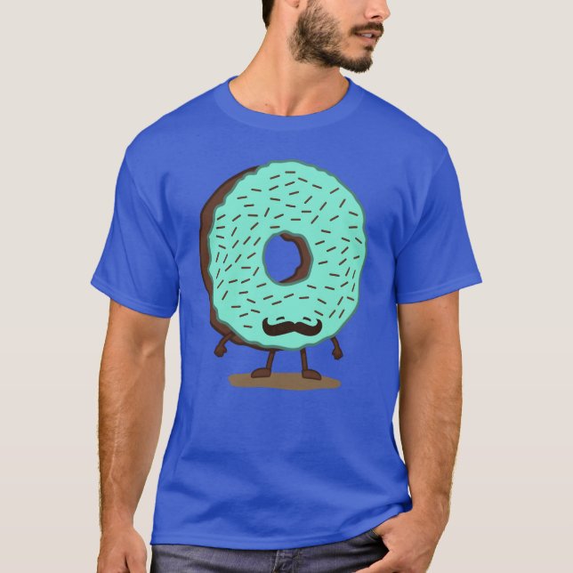 T-shirt The Mustache Donut funny (Devant)