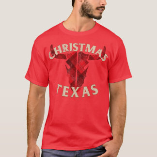T-shirt Thé Noël Histoire Vintage Rouge Plaid Crâne Longh