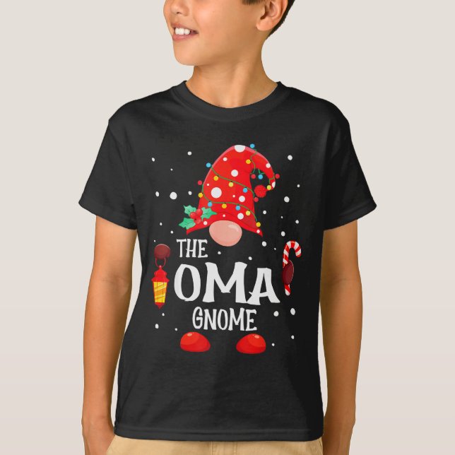 T-shirt The Oma Gnome Matching Family Christmas Gnome Paja (Devant)