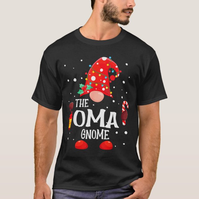 T-shirt The Oma Gnome Matching Family Christmas Gnome Paja (Devant)