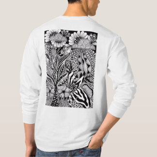 T-shirt The other side – Black and White Hand-Drawn Art