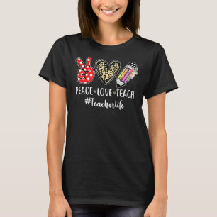 T-shirt The Peace Love Teach