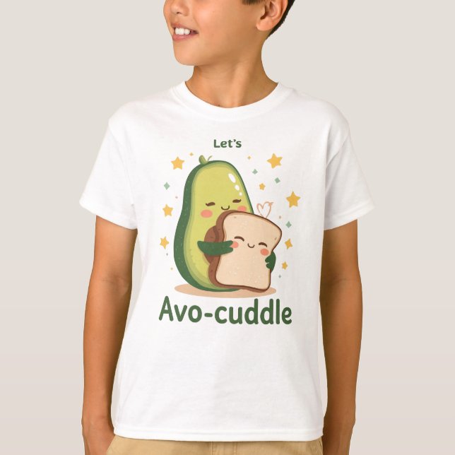 T-shirt The Perfect Cuddle with Avocado and Toast (Devant)