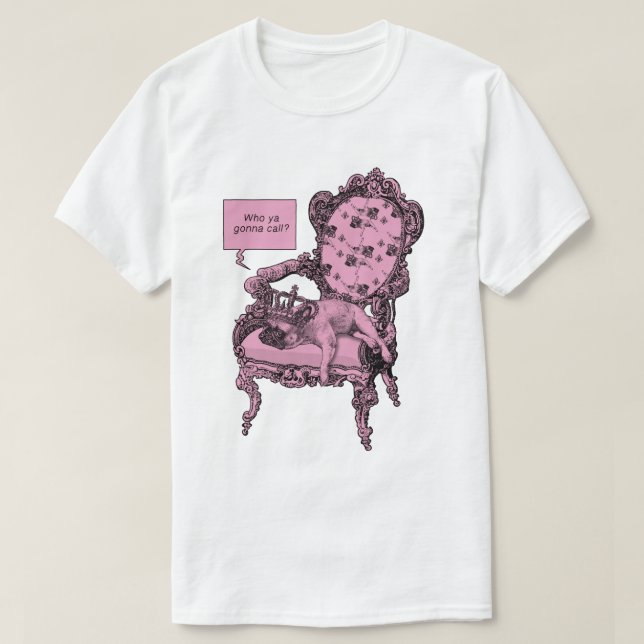 T-shirt The Pink Frenchie Queen (Design devant)
