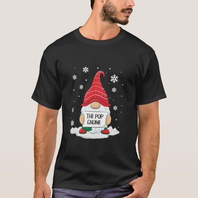 T-shirt The Pop Gnome Matching Family Christmas Xmas Dad  (Devant)