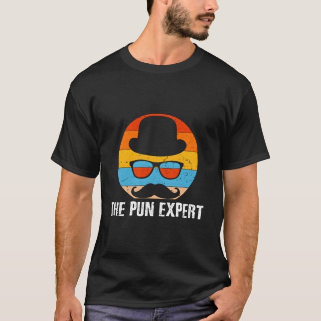 T-shirt The Pun Expert Dad Daddy Humor Dad Jokes (Devant)