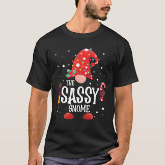 T-shirt The Sassy Gnome Matching Family Christmas Gnome Pa