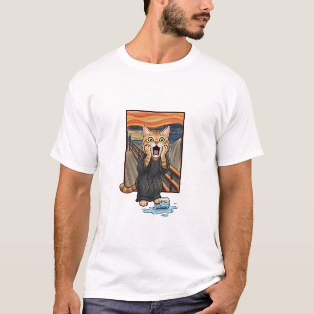 T-shirt The Screaming Cat (Devant)