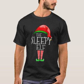T-shirt The Sleepy Elf Family Matching Group Christmas  