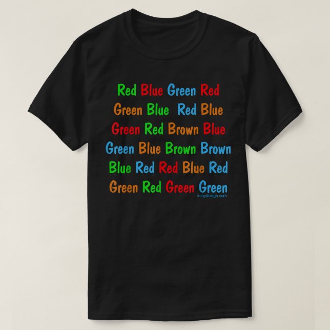 T-shirt The Stroop Test Dark  (Design devant)