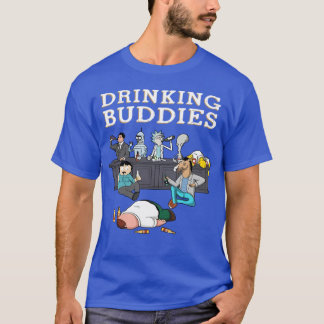 T-shirt The Ultimate Cartoon Drinking Buddies