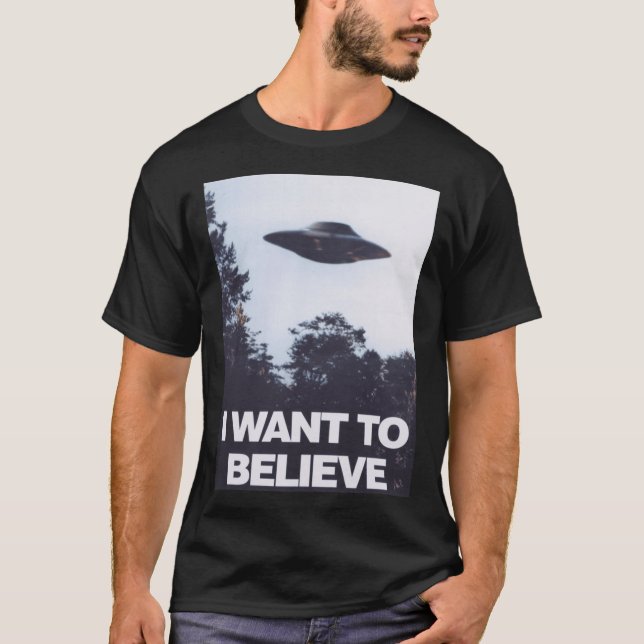 T-shirt The XFiles I Wanto Believe funny (Devant)