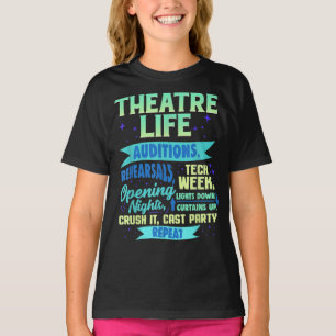 T-shirt théâtre comédien nerd musical & décorer coloré