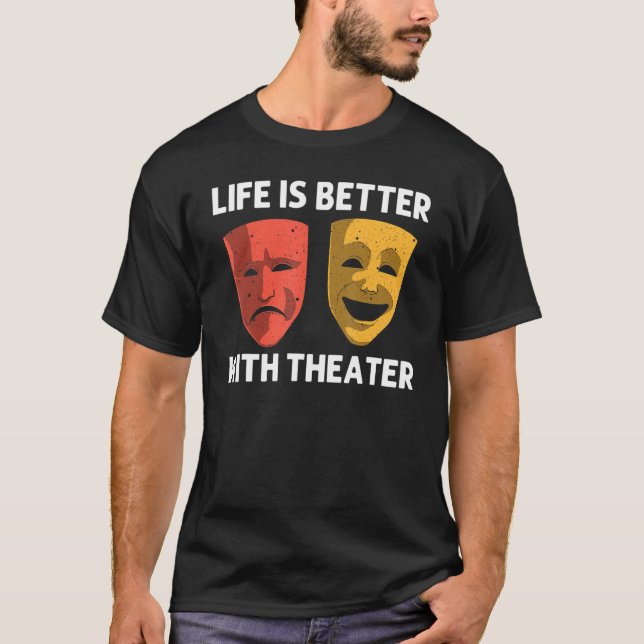 T-shirt Théâtre cool Pour Hommes Femmes Broadway Théâtre M (Devant)