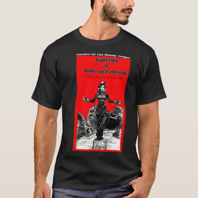 T-shirt Théâtre de la langue sanglante - sang, sueur (Devant)
