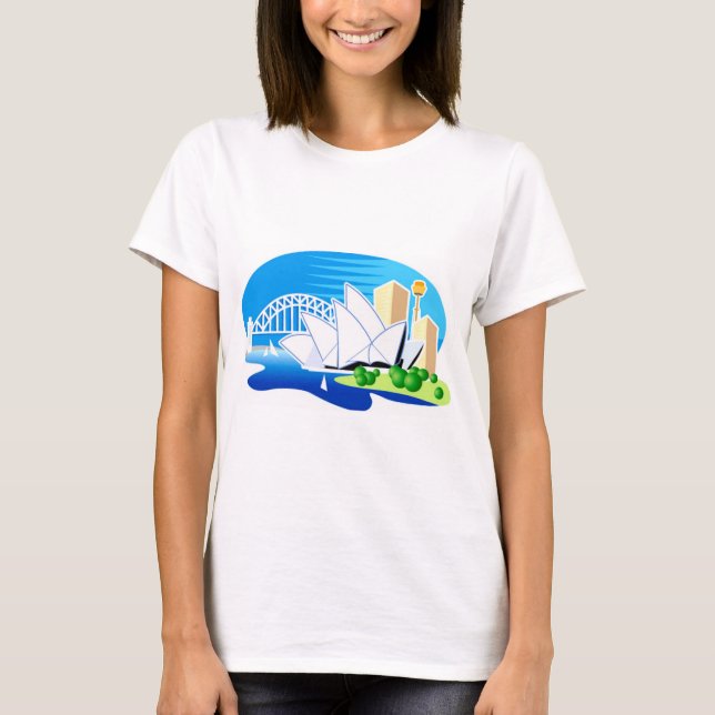 T-shirt Théatre de l'opéra et pont de Sydney (Devant)