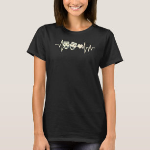 T-shirt Théâtre Heartbeat Théâtre dramatique Nerd