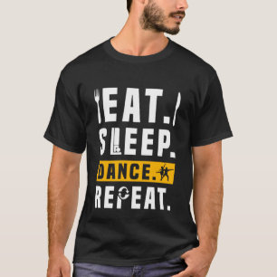 T-shirt Théâtre Vie Drame Dormir Danse Répéter Graphique