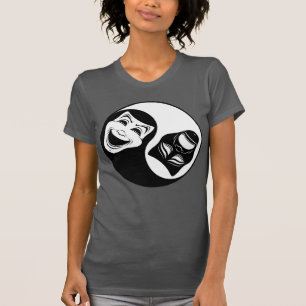 T-shirt Théâtre Yin Yang Design - Masques de comédie et de