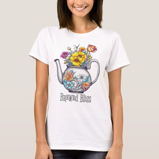 T-shirt Théière Bliss brassée (Devant)