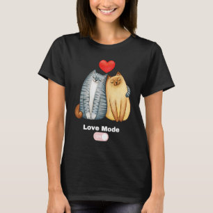 T-shirt Thème de chat de la Saint-Valentin mode lion pour 